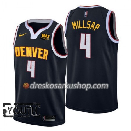 Dječji NBA Dres Denver Nuggets Paul Millsap 4 2018-2019 Nike Navy Swingman